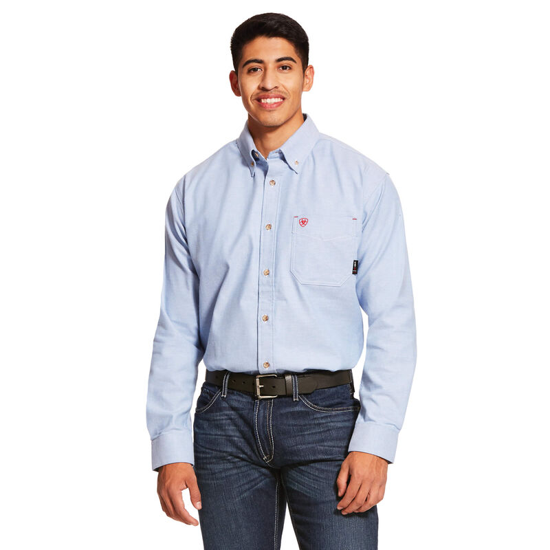 Ariat Hemden Herren - Fr Solid Twill Durastretch Work HellBlau ( SZMET-2174 )
